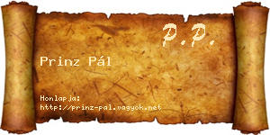 Prinz Pál névjegykártya