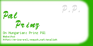 pal prinz business card